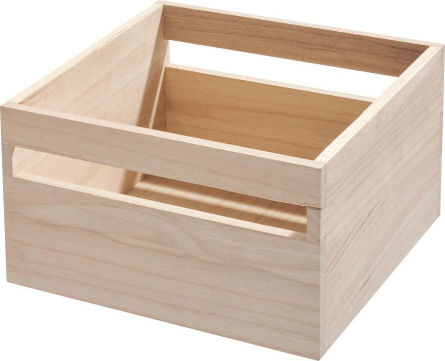 Úložný box ze dřeva paulownia iDesign Eco Wood