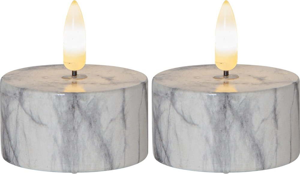 LED svíčky v sadě 2 ks (výška 6 cm) Flamme Marble – Star Trading Star Trading