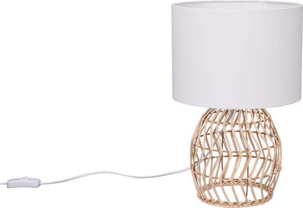 Stolní lampa v bílo-přírodní barvě (výška 38 cm) Rike – Trio TRIO