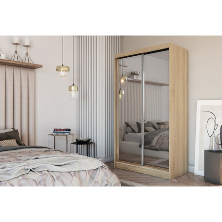 Kvalitní Šatní Skříň Debora 120 cm Dub sonoma Furniture