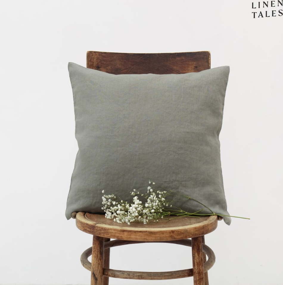 Lněný povlak na polštář 50x50 cm Khaki – Linen Tales Linen Tales