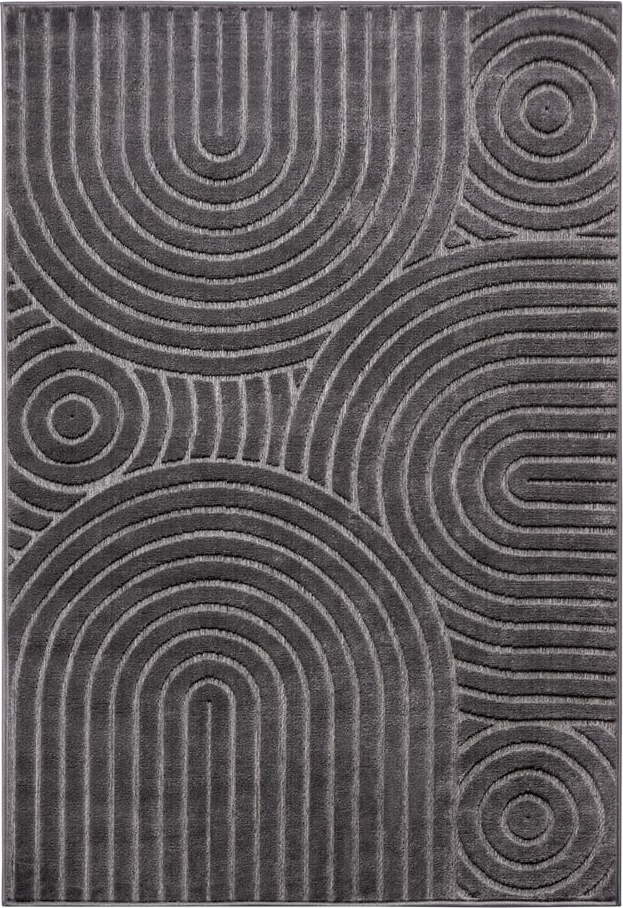 Antracitový koberec 200x285 cm Iconic Wave – Hanse Home Hanse Home