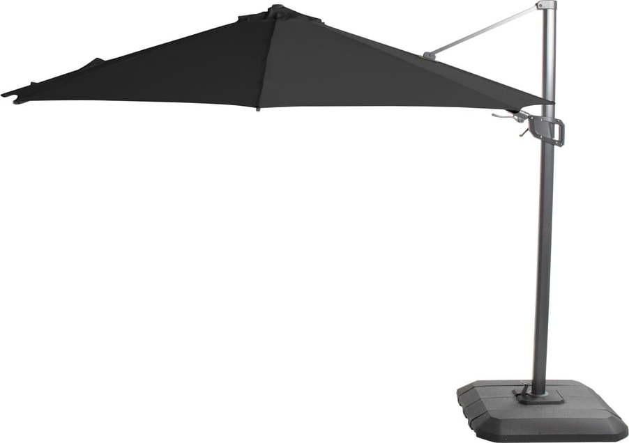 Černý slunečník ø 350 cm Shadowflex Deluxe – Hartman Hartman