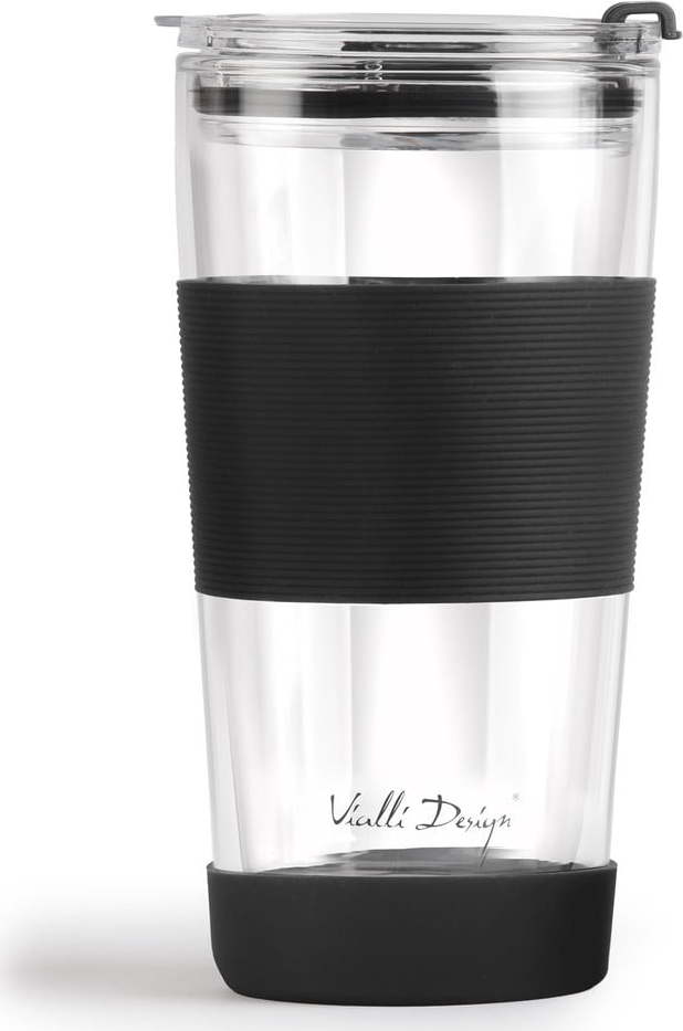 Černý termo hrnek 600 ml Fuori – Vialli Design Vialli Design