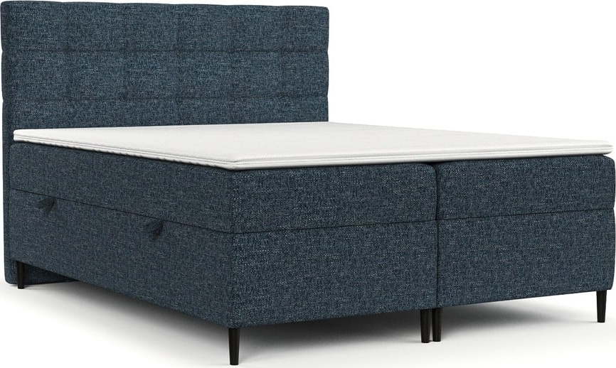 Tmavě modrá boxspring postel s úložným prostorem 180x200 cm Urbaneo – Maison de Rêve Maison de Reve