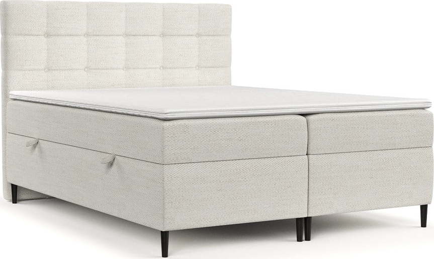 Krémová boxspring postel s úložným prostorem 160x200 cm Urbaneo – Maison de Rêve Maison de Reve