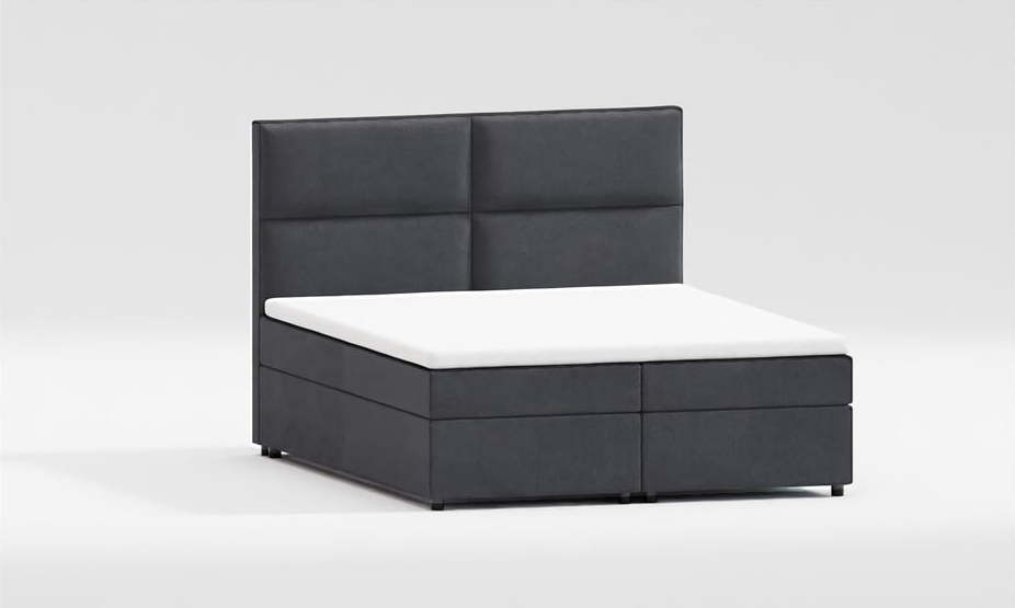 Šedá boxspring postel s úložným prostorem 180x200 cm – Ropez Ropez