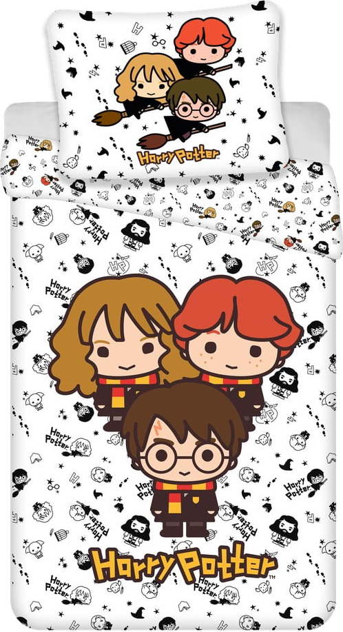 Bavlněné dětské povlečení na jednolůžko 140x200 cm Harry Potter – Jerry Fabrics Jerry Fabrics