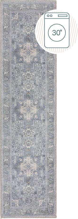 Zelený pratelný běhoun s příměsí recyklovaných vláken 60x230 cm Windsor – Flair Rugs Flair Rugs