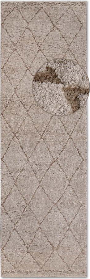 Béžový běhoun 80x240 cm Perrotin Beige – Elle Decoration Elle Decoration