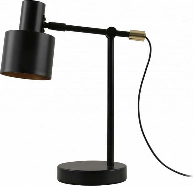 Černá stolní lampa s kovovým stínidlem (výška 35 cm) Selvia II – GTV GTV