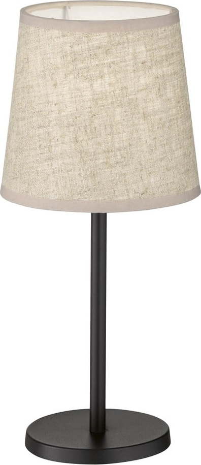 Černo-béžová stolní lampa s textilním stínidlem (výška 30 cm) Eve – Fischer & Honsel Fischer & Honsel