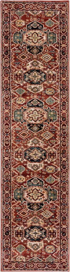 Červený běhoun 60x230 cm Gillingham – Flair Rugs Flair Rugs