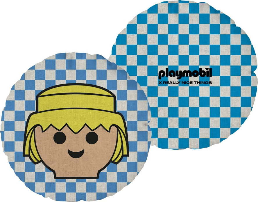 Dětský polštářek s příměsí lnu Checkerboard – Playmobil PLAYMOBIL