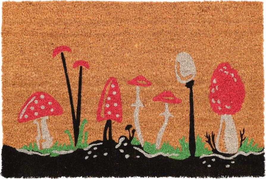 Rohožka z kokosového vlákna 40x60 cm Mushrooms – Esschert Design Esschert Design