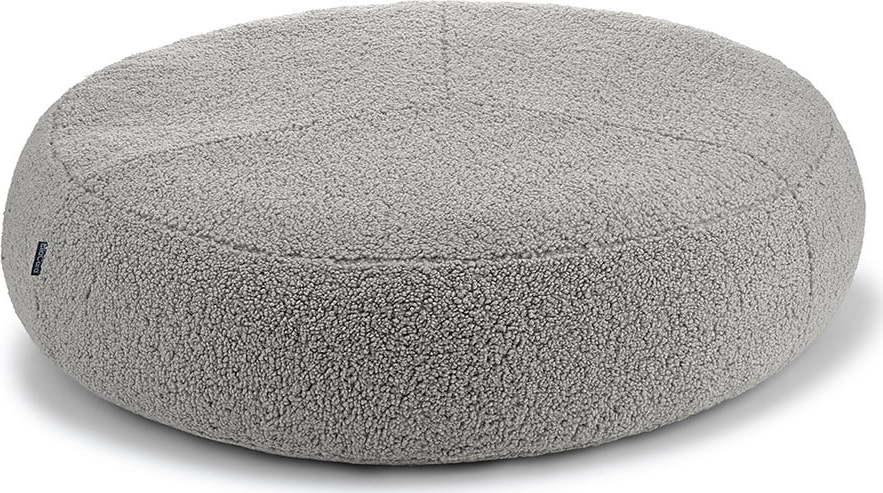 Šedý pelíšek pro psa z materiálu bouclé ø 70 cm Senso Pouffe Pebble S/M – MiaCara MiaCara