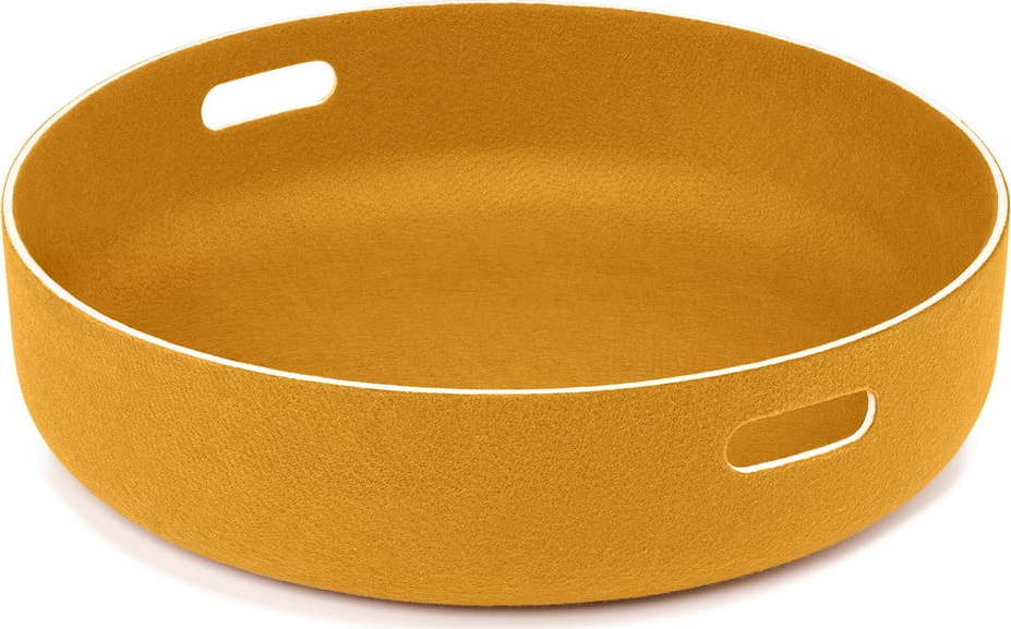 Úložný látkový košík ø 46x12 cm Cesto Saffron – MiaCara MiaCara