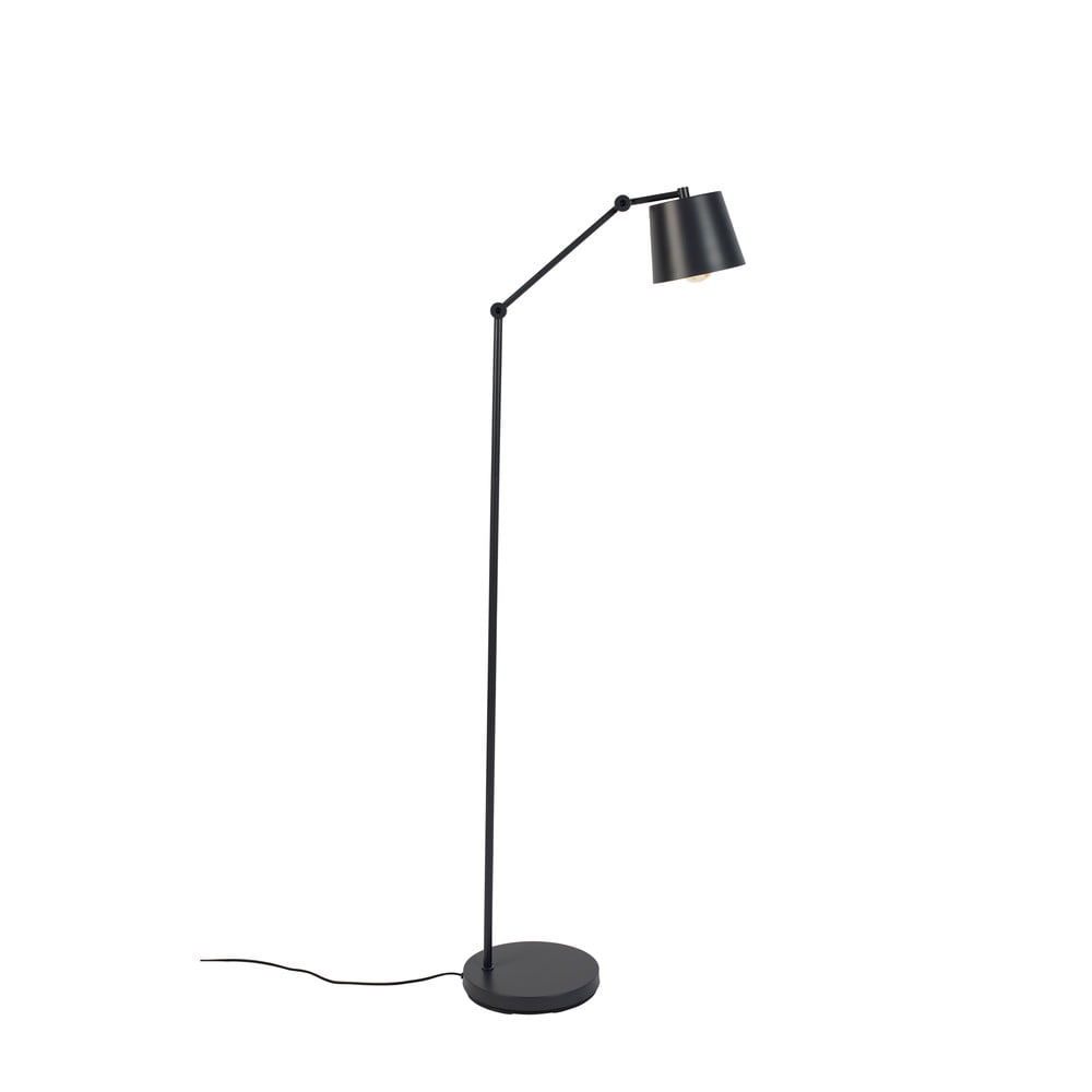 Černá stojací lampa s kovovým stínidlem (výška 135 cm) Hajo – White Label White Label