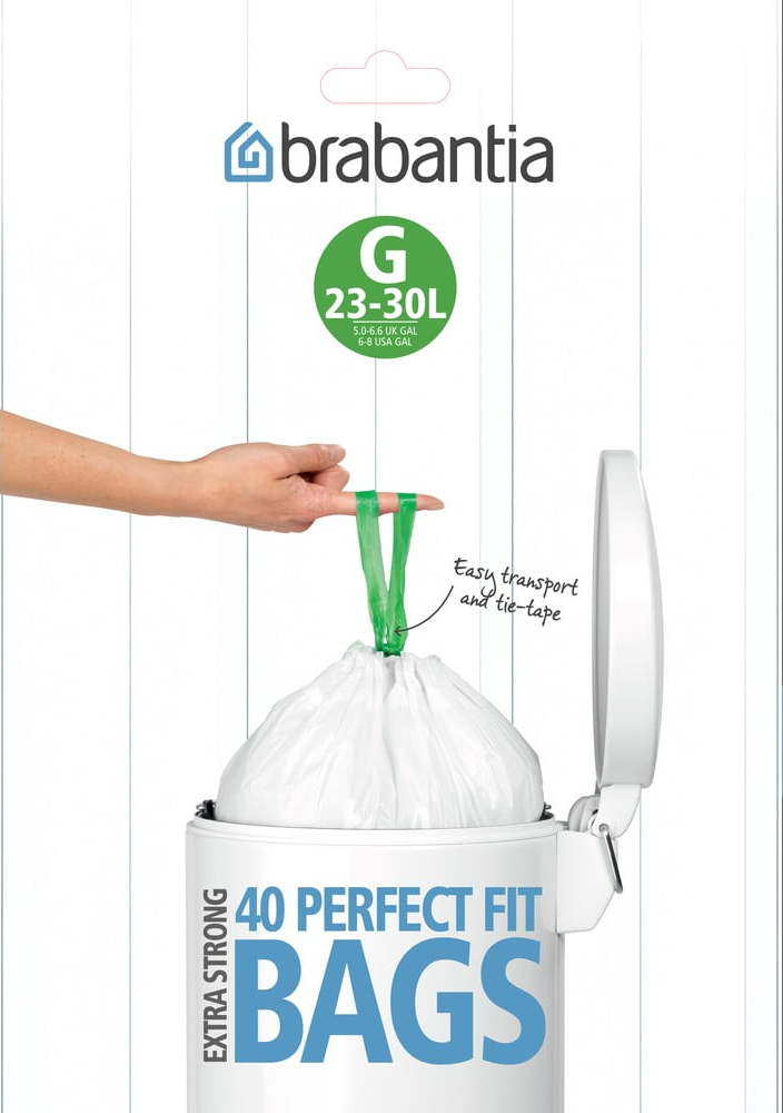 Pytle na odpadky v sadě 40 ks 30 l PerfectFit G – Brabantia Brabantia