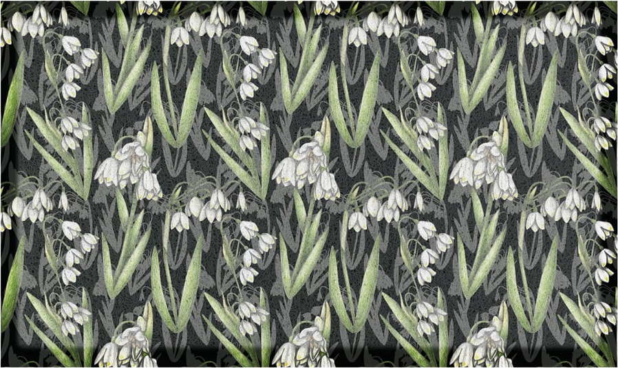 Rohožka 40x70 cm Lily of Valley x Celia Battaini – Artsy Doormats Artsy Doormats