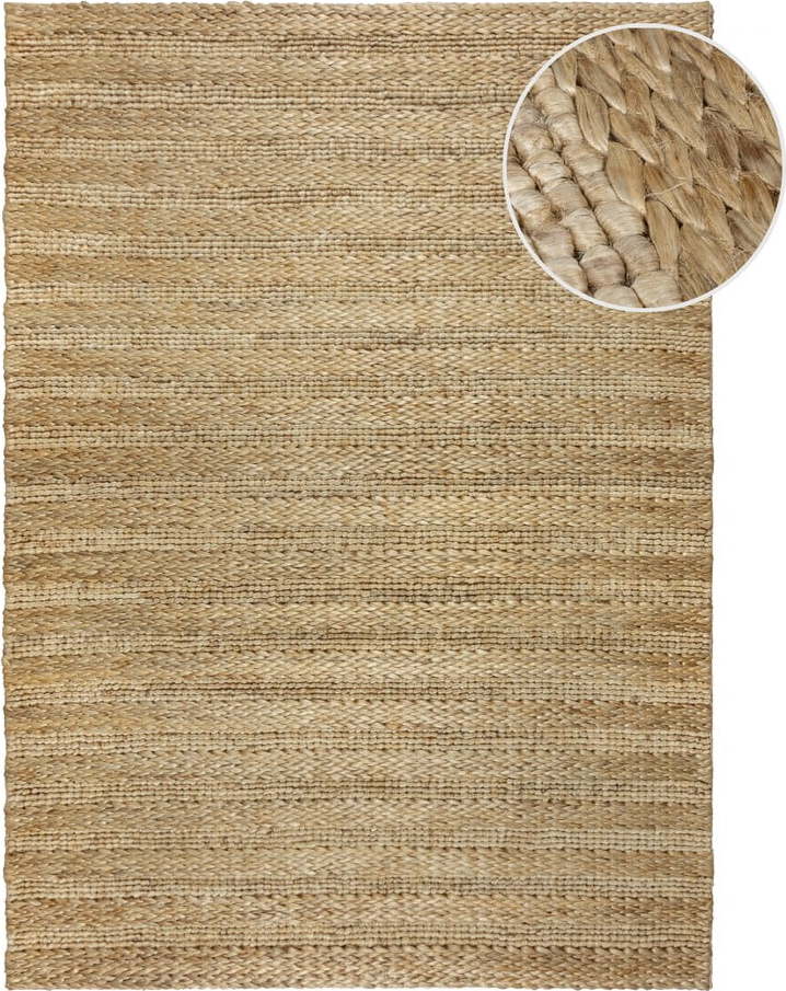 Ručně tkaný kenafový koberec v přírodní barvě 200x290 cm Drew Stripe – Flair Rugs Flair Rugs