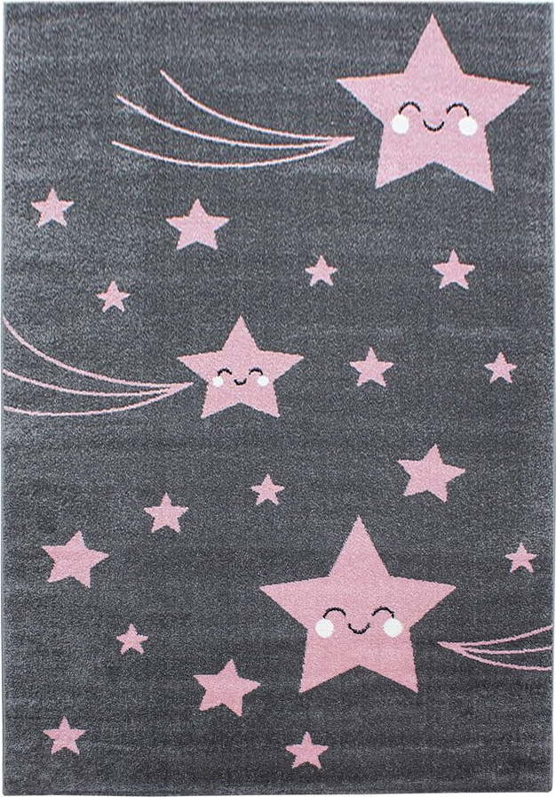 Růžovo-šedý dětský koberec 140x200 cm Kids – Ayyildiz Carpets Ayyildiz Carpets