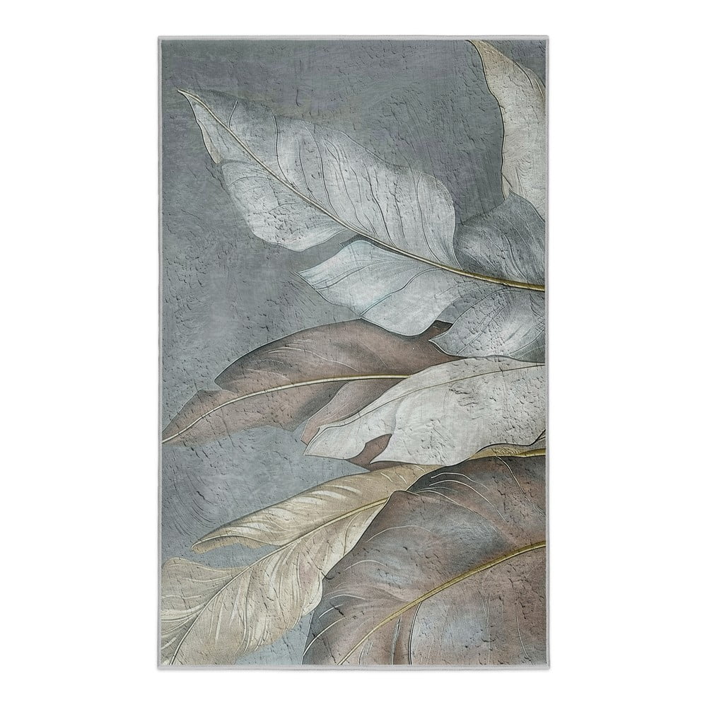 Zeleno-šedý pratelný koberec 120x180 cm Dusty Leaves – Mila Home Mila Home