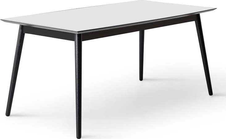 Bílo-černý rozkládací jídelní stůl s bílou deskou 90x165 cm Meza – Hammel Furniture Hammel Furniture