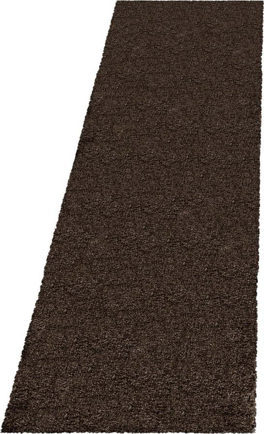 Tmavě hnědý běhoun 80x250 cm Fluffy – Ayyildiz Carpets Ayyildiz Carpets