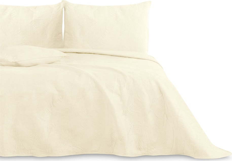 Krémový přehoz na dvoulůžko 200x220 cm Palsha – AmeliaHome Restilo